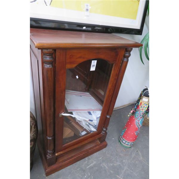 Mahogany Glass Door Display Cabinet