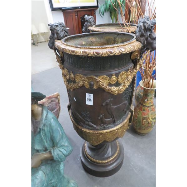 2-Ornate Animal Figural Metal Planter - 2 X $ - 46 