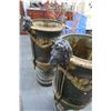 Image 3 : 2-Ornate Animal Figural Metal Planter - 2 X $ - 46"