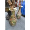 Image 1 : 2-Oriental Motif Ceramic Vase - 2 X $