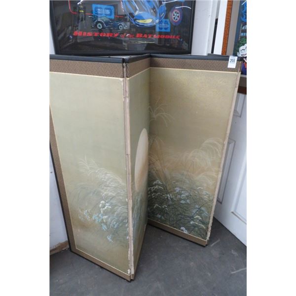 Approx. 4.5' High X 4' Asian Panel Screen