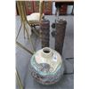 Image 1 : Large Painted Vase, Candlestands