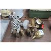 Image 1 : Brass/Cast/Glass Elephants/Ducks/Zebra