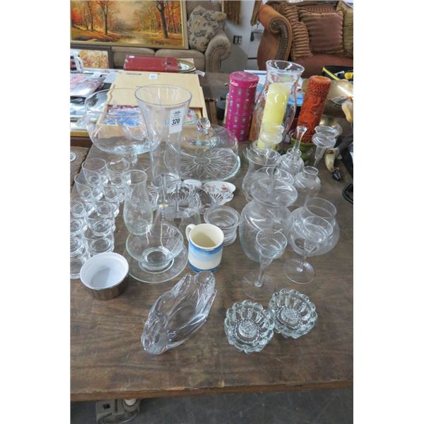 Crystal/Glass Dining Items Décor, Candles