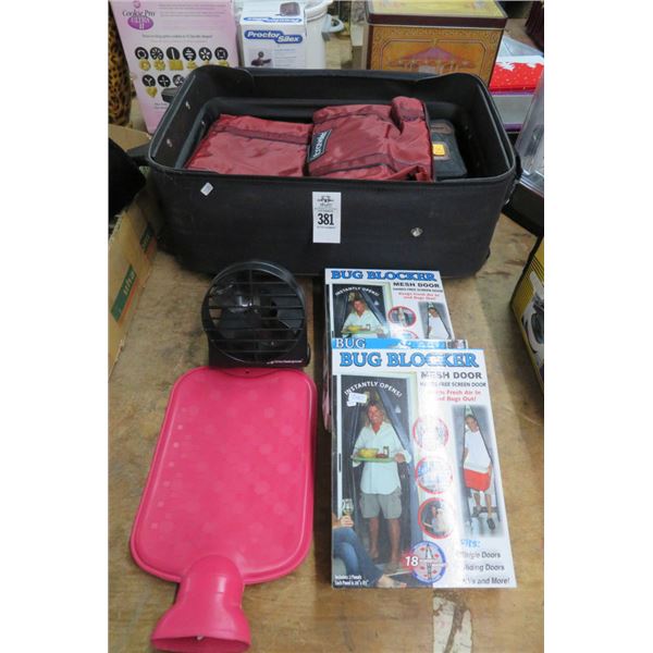 Travel Bags, Bug Blocker, Fan & Water Bottle Bag