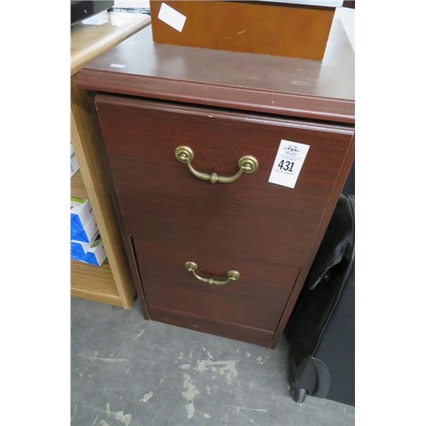 Cherry 2 Drawer File Cabinet