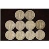 Image 2 : 10 ASSORTED 1940'S MERCURY DIMES