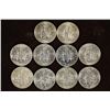 Image 2 : 10 ASSORTED 1960-1964 BU SILVER ROOSEVELT DIMES