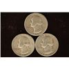 Image 1 : 1950-S, 1951-S & 1954 WASHINGTON SILVER QUARTERS