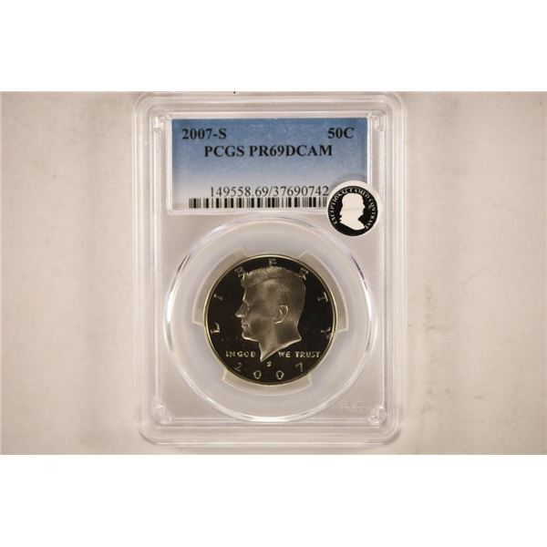 2007-S KENNEDY HALF DOLLAR PCGS PR69 DCAM