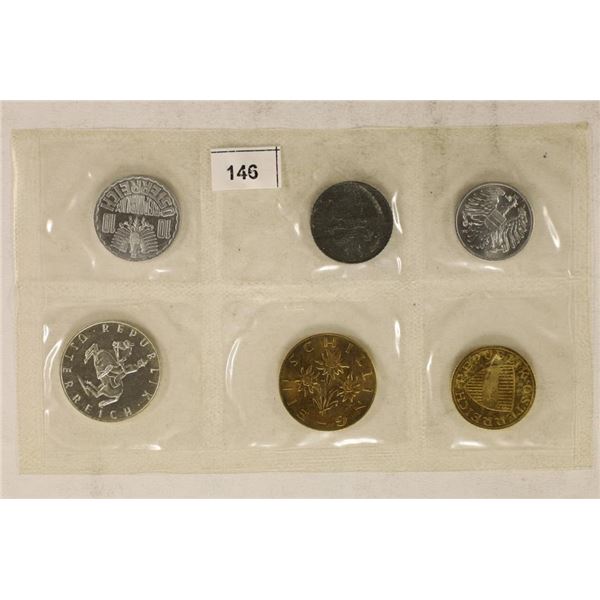 1964 AUSTRIA 6 COIN UNC MINT SET