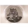 Image 1 : 2011 CANADA FINE SILVER BOBCAT $20 BRILLIANT UNC