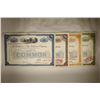 Image 2 : 4 ASSORTED VINTAGE RAILROAD STOCK CERTIFICATES