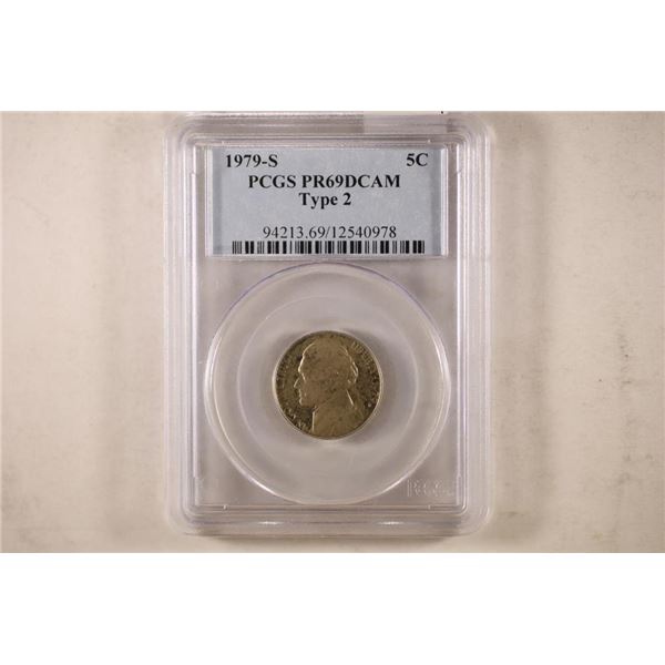 1979-S TYPE 2 JEFFERSON NICKEL PCGS PR69 DCAM