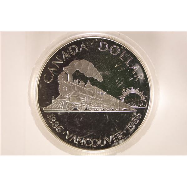 1986 CANADA VANCOUVER SILVER DOLLAR PF