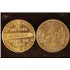 Image 1 : 2-1 1/4'' BRASS TOKENS SPRAGUE SPINNER AND GREEN