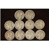 Image 1 : 10 ASSORTED 1930'S MERCURY DIMES