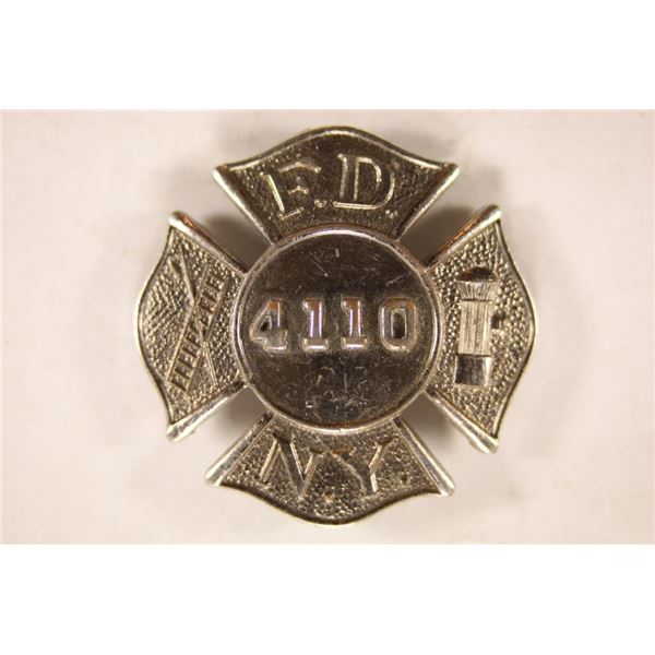 NEW YORK FIRE DEPT. HAT / DRESS BADGE 4110