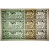 Image 1 : 3 UNCUT SHEETS OF NOVELTY CURRENCY ALL ARE