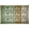 Image 1 : 3 UNCUT SHEETS OF NOVELTY CURRENCY ALL ARE