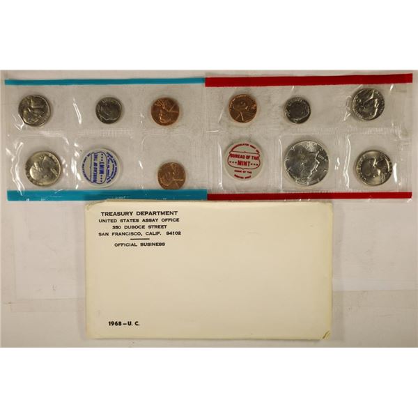 1968 US MINT SET (UNC) P/D/S (WITH ENVELOPE)