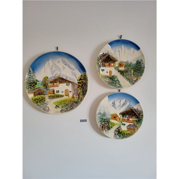 Western Germany Decorative Plates x 3