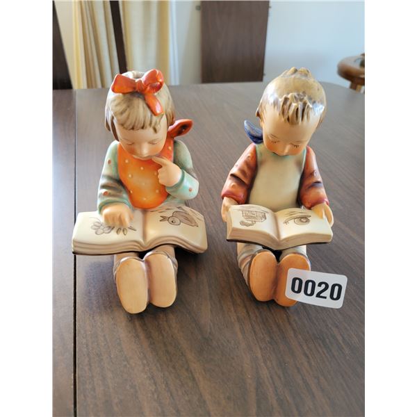 Western Germany Porcelain Boy & Girl Reading Books