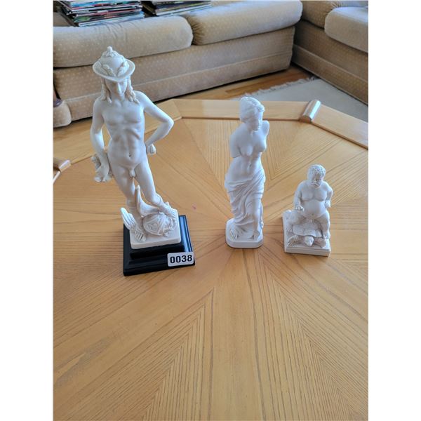 Porcelain Statues x 3