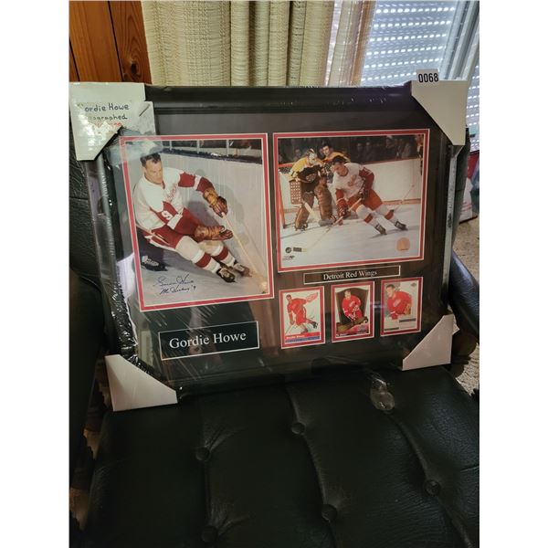Framed Gordie  Howe Autograph Collectors Set