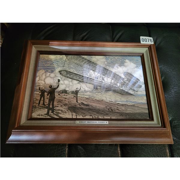 Wright Brothers Flyer One Limited Edition Silver Scene 17' x 12'