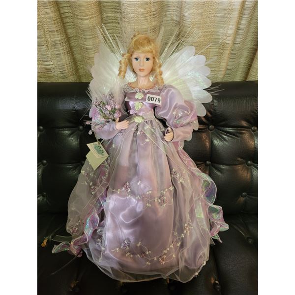 2 Foot Tall Collectors Purple Fiber Optic Angel
