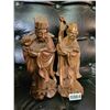 Image 1 : God Of Wisdom & God Of Long Life Wooden Statues