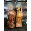 Image 2 : God Of Wisdom & God Of Long Life Wooden Statues