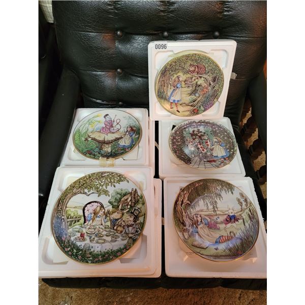 Georges Lawyer Alice In Wonderland Porcelain Plates x5