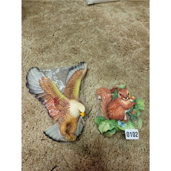 Bossons Eagle & And Squirrel Wall Hangings
