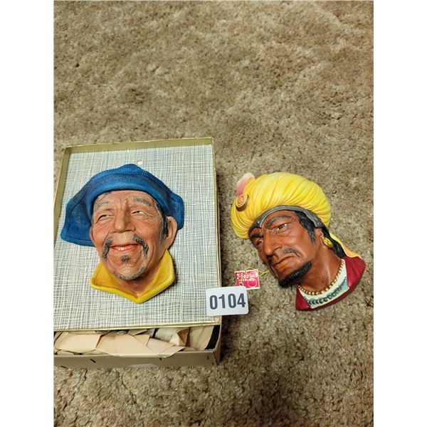 2 X Character Head Wall  Masks By Bossons