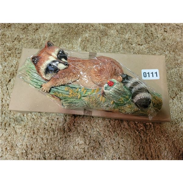 Bossons Racoon On A Log (Brand New In Box )