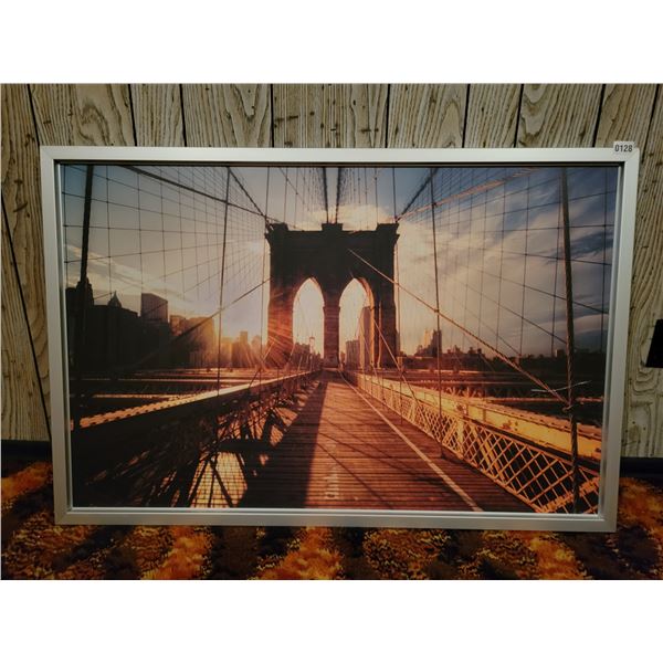 Framed Print Of Bridge On Canvas 47' x 31'