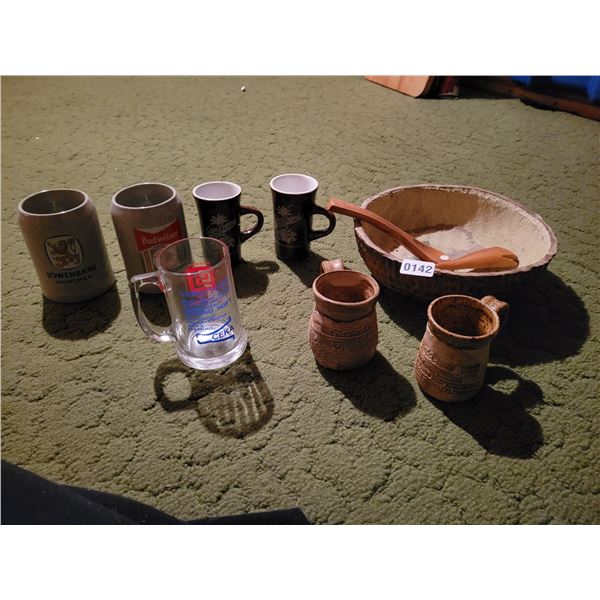 Beer Steins ,Pottery Bowl & Mugs
