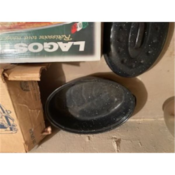 Lagostina Lasagna Roasting Pan with Rack Roaster Cold Pack Canner