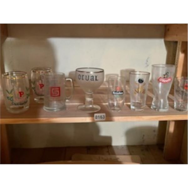 Various Size Drinking Glasses with Brand Name Logos Approx 32