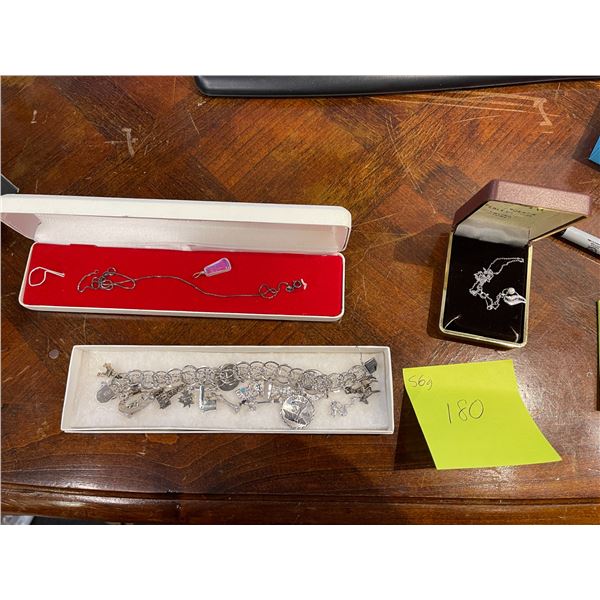 Sterling Silver Jewelry Collection Charm Bracelet