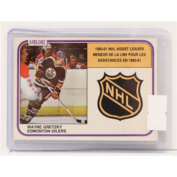 1981 WAYNE GRETZKY ASSIST LEADER CARD