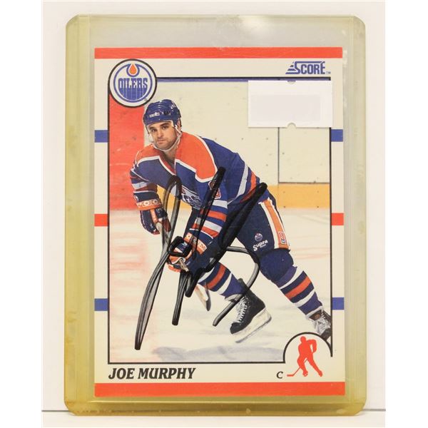 1989 SCORE AUTOGRAPHED JOE MURPHY CARD