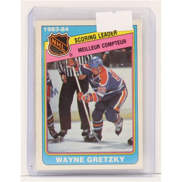 1984 WAYNE GRETZKY SCORING LEADER CARD