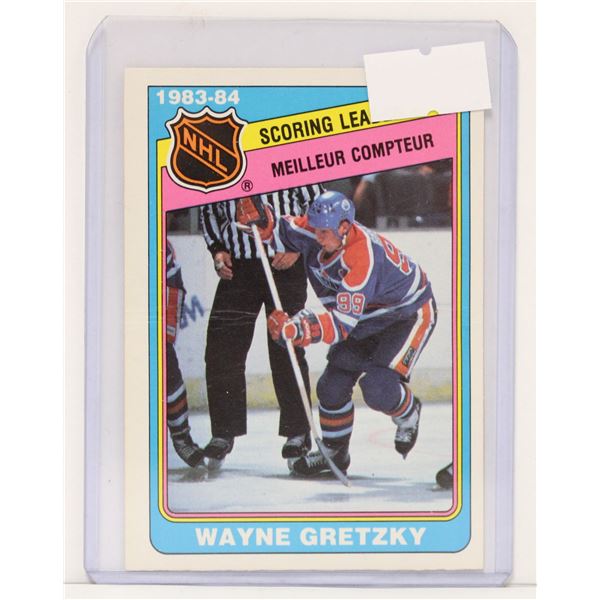 1984 WAYNE GRETZKY SCORING LEADER CARD