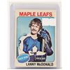 Image 1 : 1975 LANNY MCDONALD HOCKEY CARD
