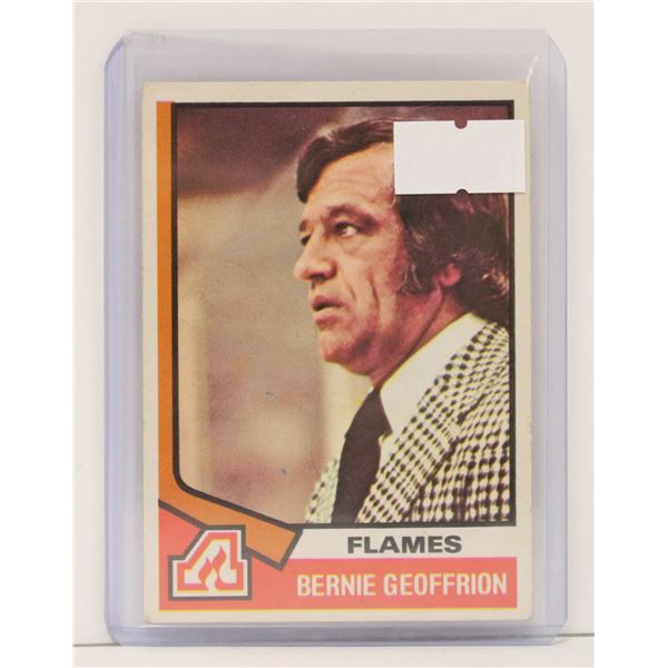 1974 BERNIE GEOFFRION HOCKEY CARD
