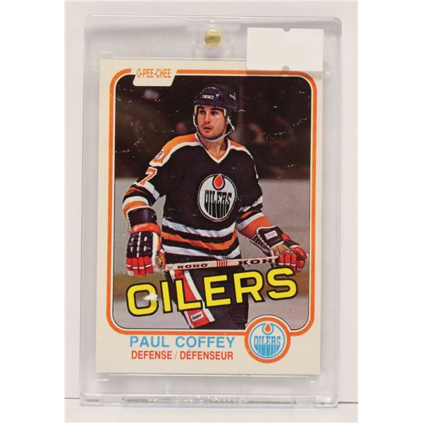 1981 PAUL COFFEY ROOKIE CARD OPC