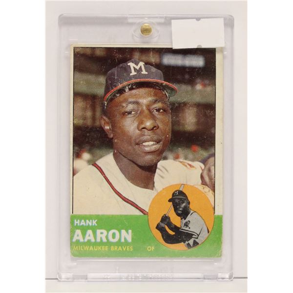 1963 HANK AARON BASEBALL CARD